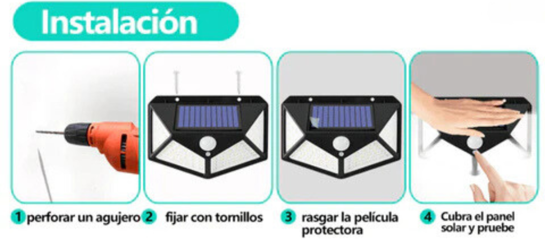 Pack 3 Foco Solar Led (3x2)