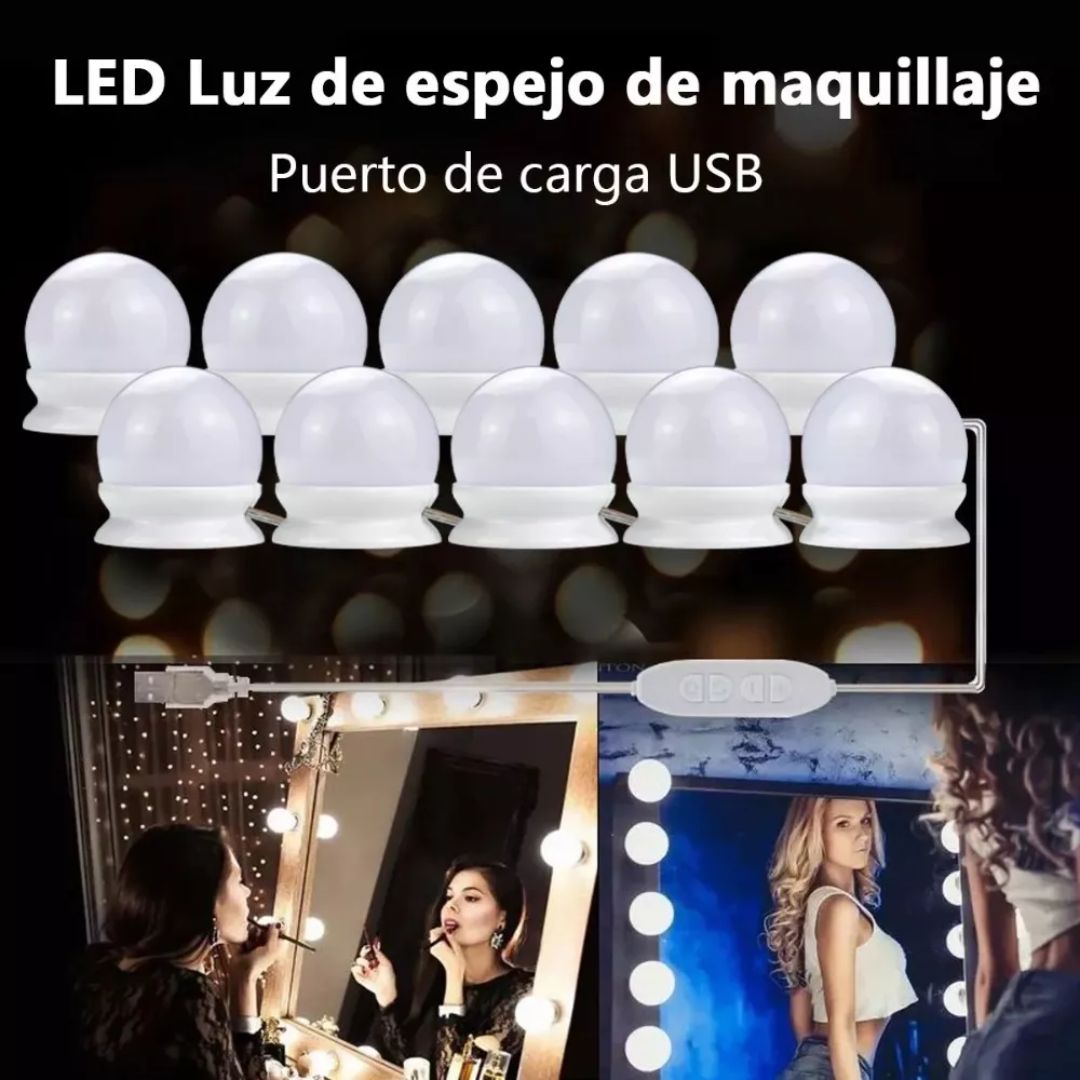 LUCES LED PARA ESPEJO TOCADOR CON 3 MODOS